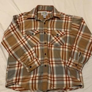 Men’s XL cozy tan/red flannel
